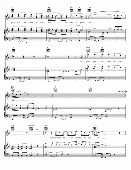 Give Me Just One Night (Una Noche) by 98 Degrees Piano, Vocal, Guitar - Digital Sheet Music