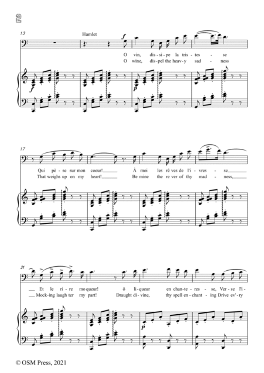 A. Thomas-O vin,dissipe le tristesse,in C Major,from Hamlet,for Voice and Piano Voice Solo scores gallery preview page 4