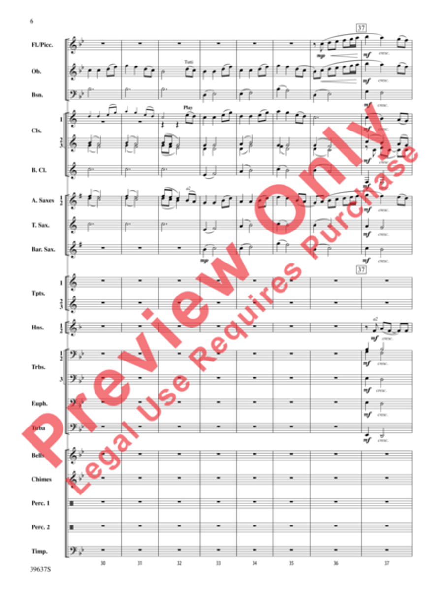 A Blessed Hymn Concert Band scores gallery preview page 7
