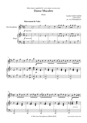Danse Macabre - Alto Saxophone and Piano
