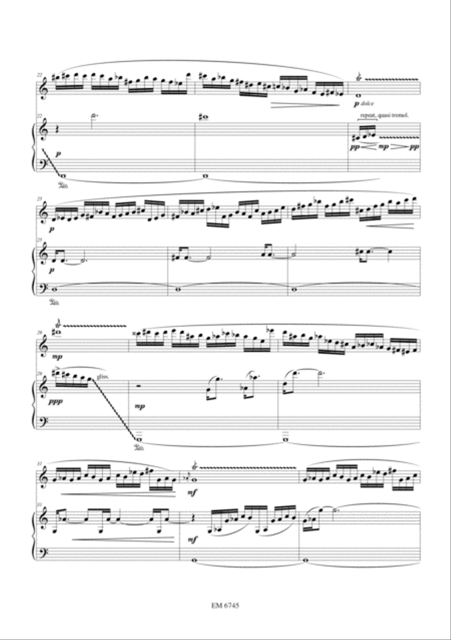 Shadows for Flute and Piano Flute Solo scores gallery preview page 4