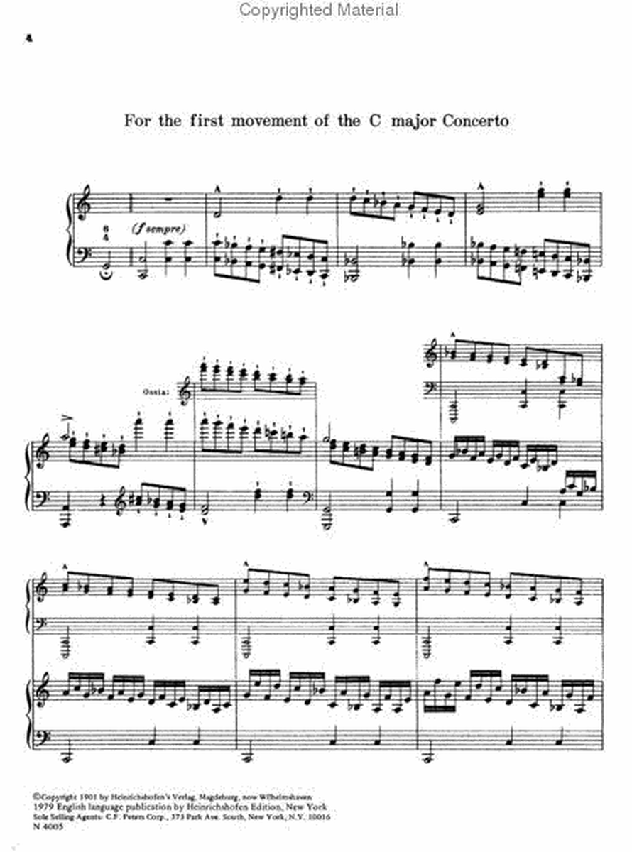 Cadenzas to Beethoven Piano Concertos Nos. 1