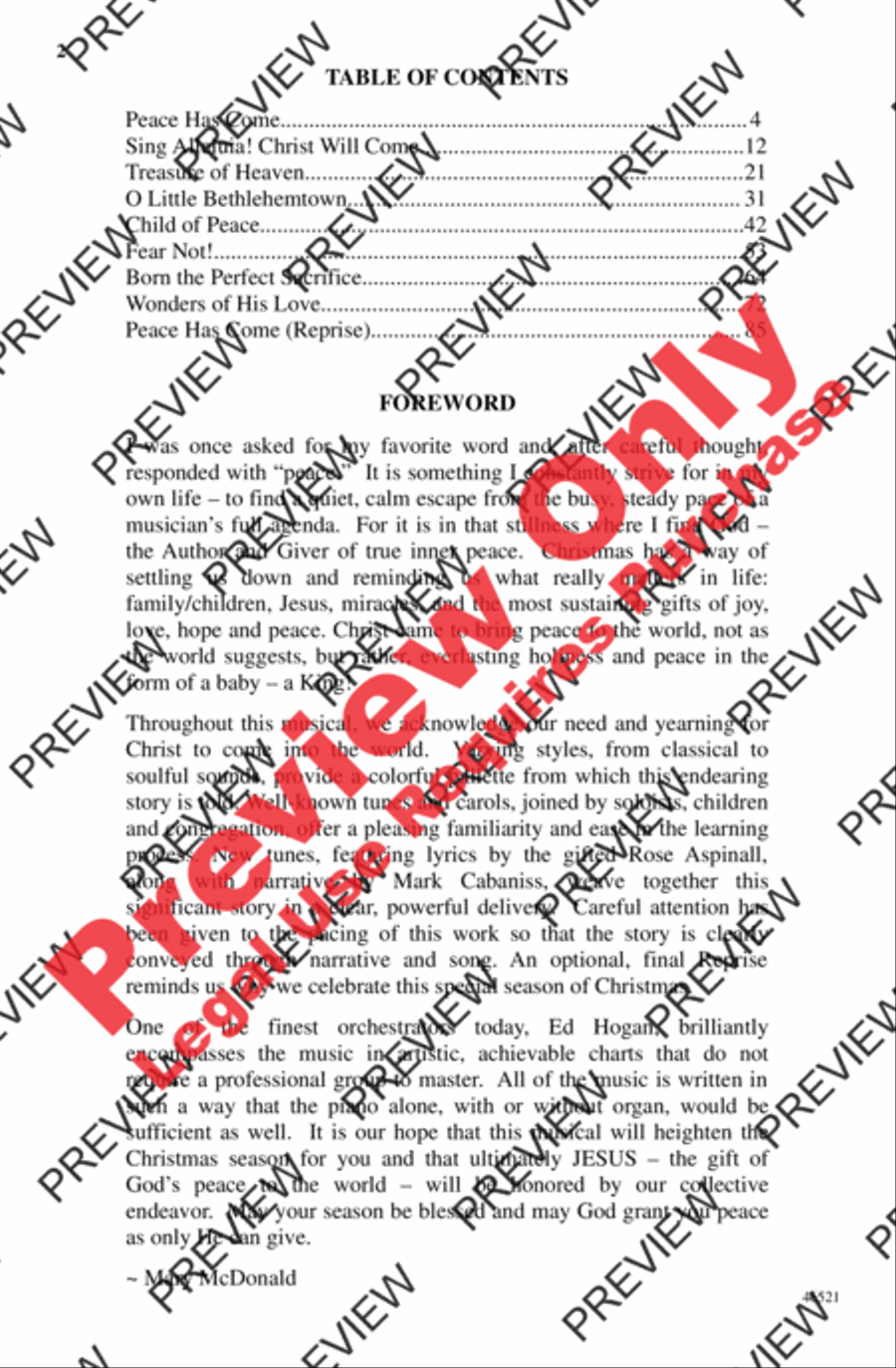 Peace Has Come Choir scores gallery preview page 3
