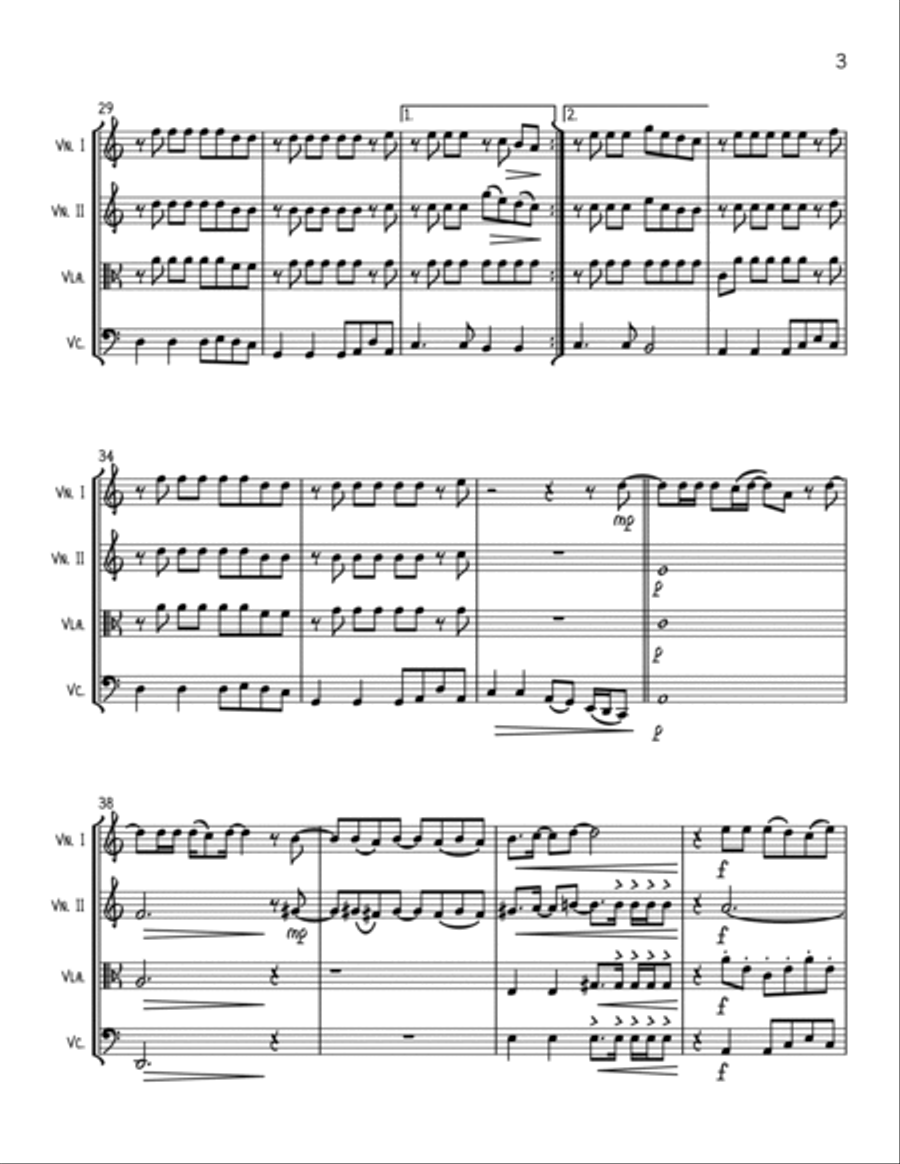 Flowers String Quartet scores gallery preview page 3