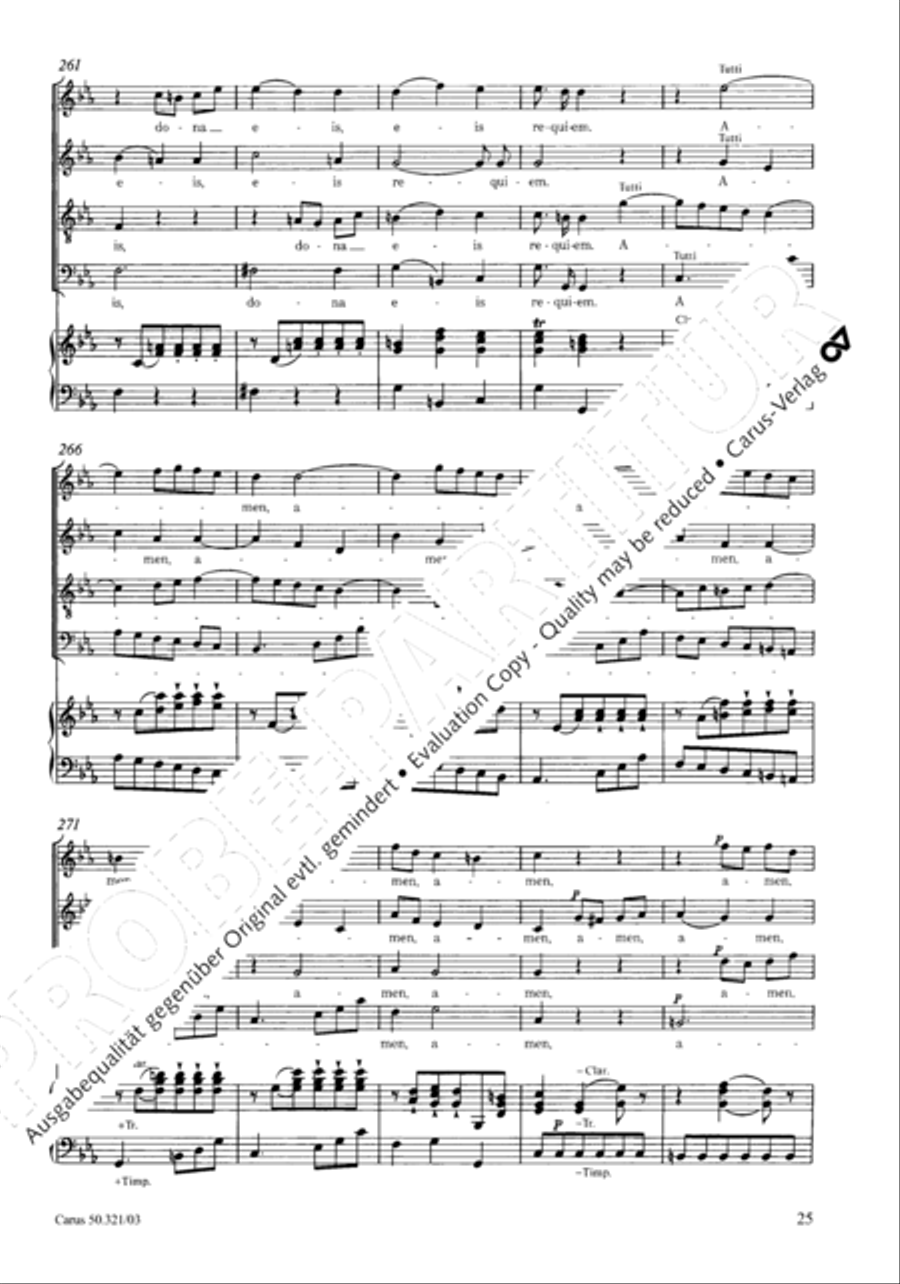Requiem in C minor 4-Part scores gallery preview page 32