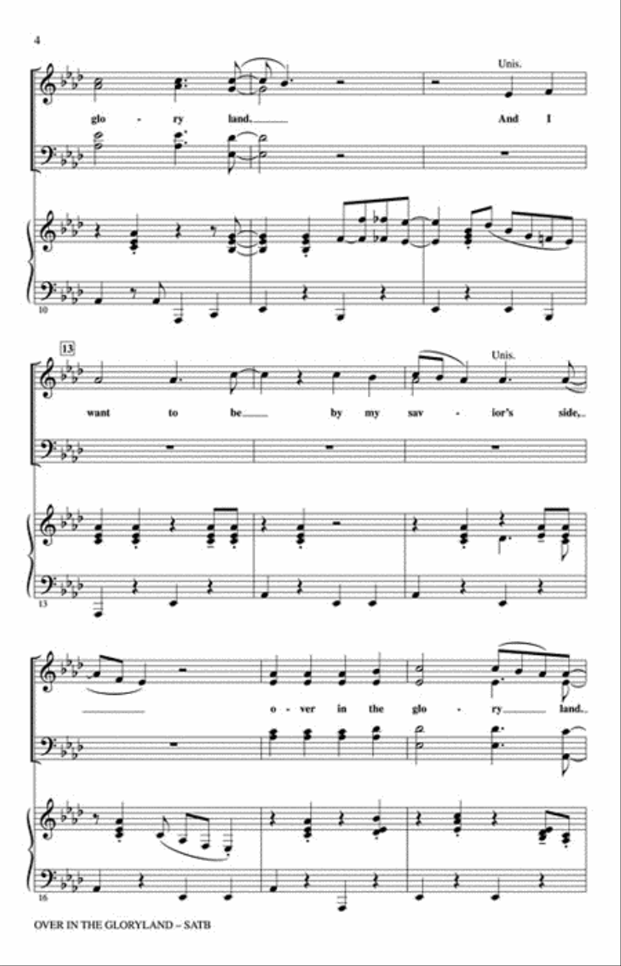 Over in the Gloryland 4-Part scores gallery preview page 3