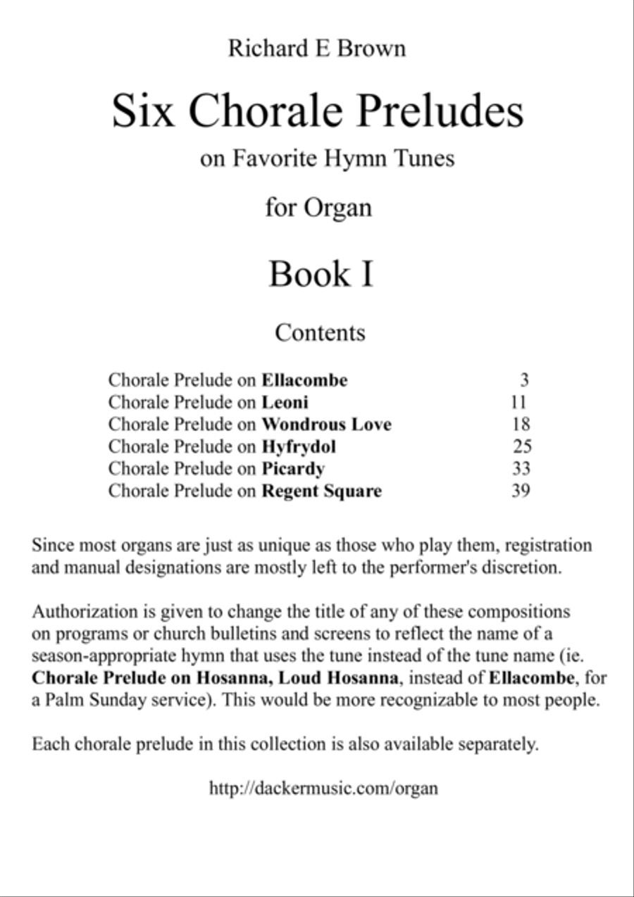 Six Chorale Preludes for Organ Organ Solo scores gallery preview page 2