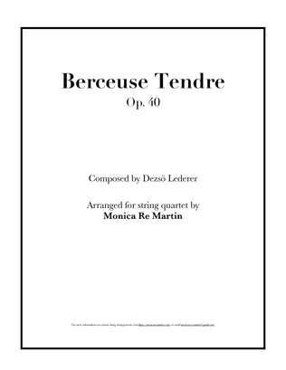 Book cover for Berceuse Tendre - Op. 40