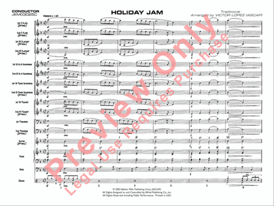 Holiday Jam Jazz Ensemble scores gallery preview page 4