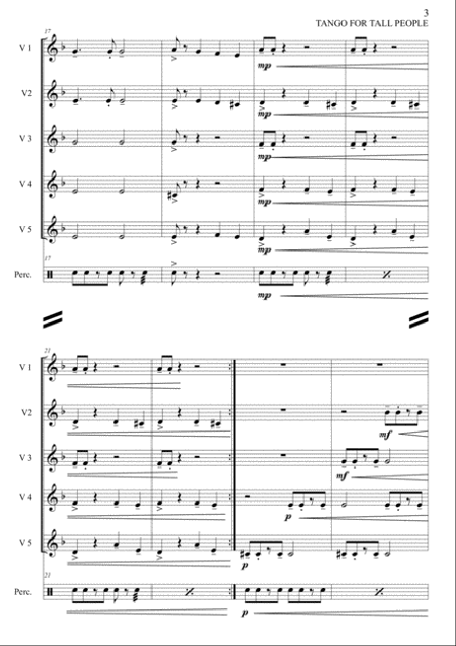 A Tango for tall people - Flexible band Concert Band scores gallery preview page 3