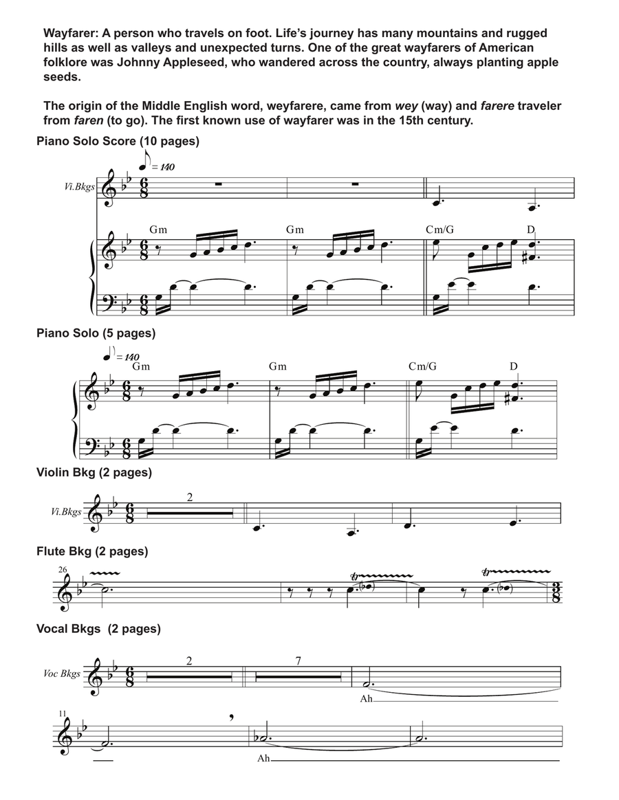 Wayfarer Piano Solo Score SA scores gallery preview page 2