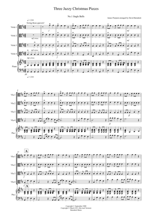 3 Jazzy Christmas Pieces for Viola Quartet