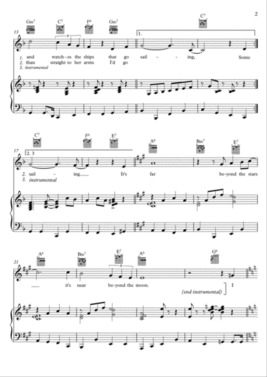 Beyond The Sea Voice scores gallery preview page 2