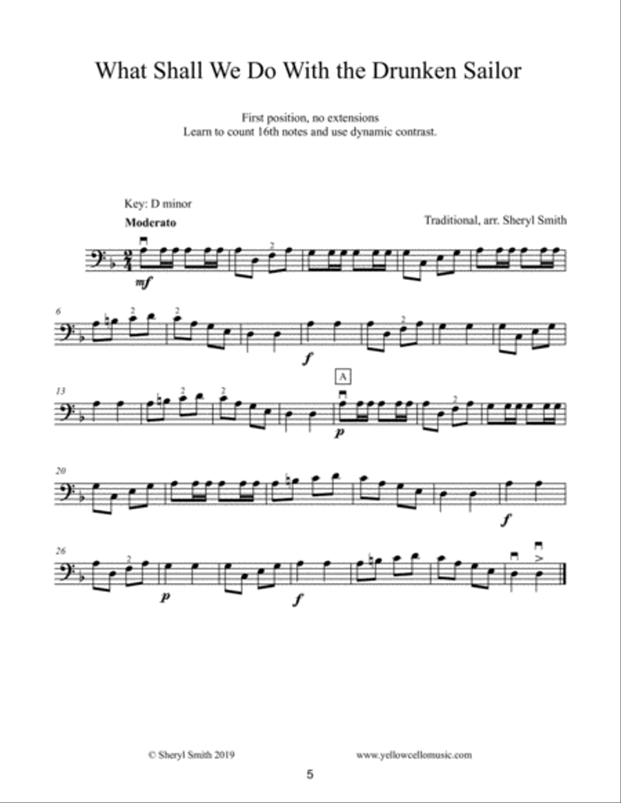 Easy Cello Solos - Student Edition Cello Solo scores gallery preview page 5