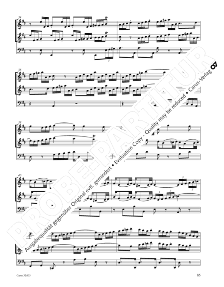Gesamtausgabe Band 3 (Kammermusik: Duette, Solo- und Triosonaten) Score scores gallery preview page 106