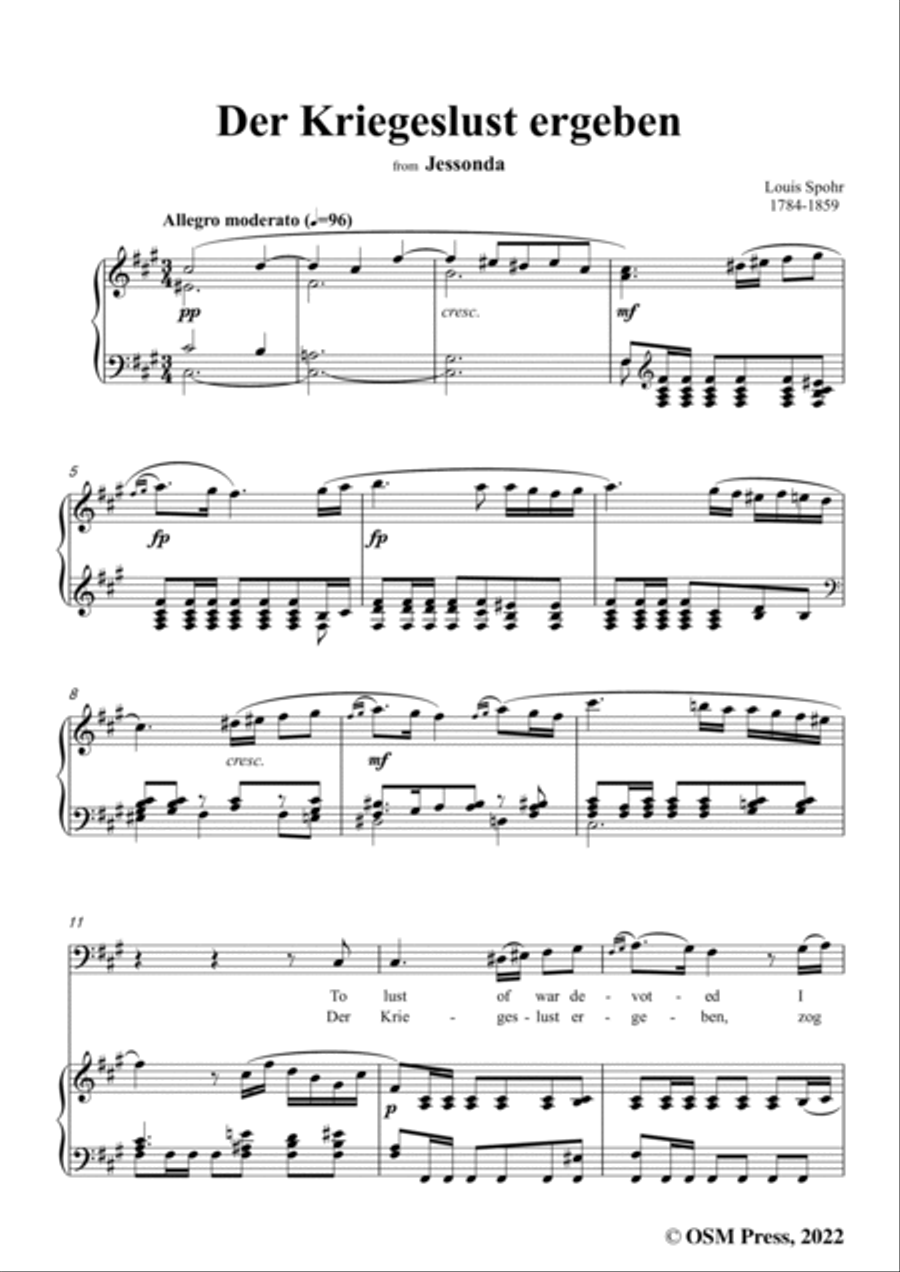 Spohr-Der Kriegeslust ergeben,in f sharp minor Voice scores gallery preview page 3