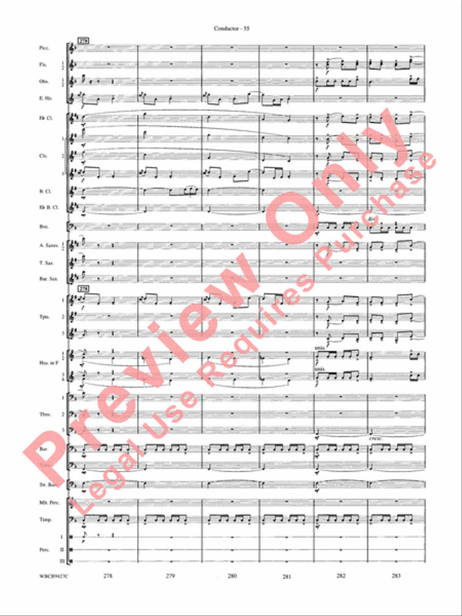 An American in Paris Concert Band scores gallery preview page 57