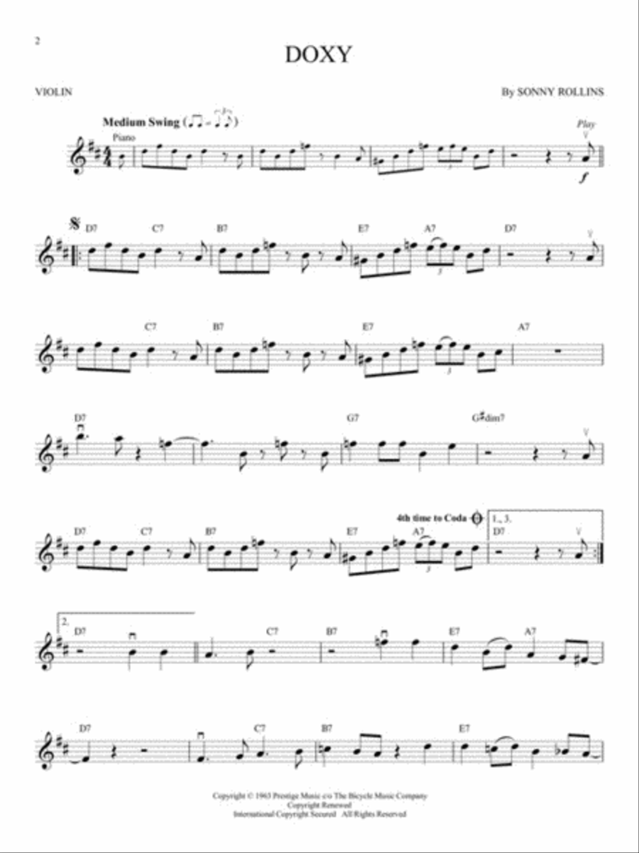 Jazz Classics Violin scores gallery preview page 3