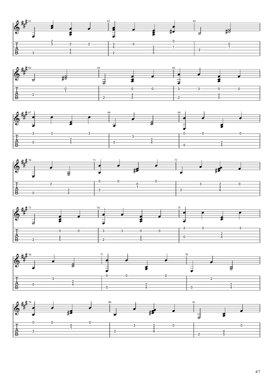 Mad World Acoustic Guitar scores gallery preview page 4