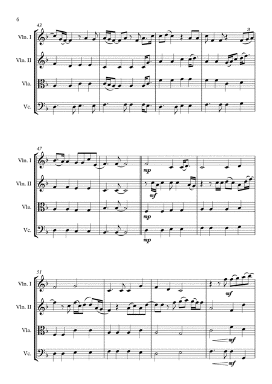 Burning Burning String Quartet scores gallery preview page 6