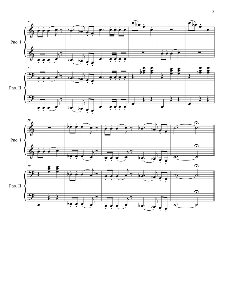 Dancing Stars Waltz for piano 4 hands Voice scores gallery preview page 3