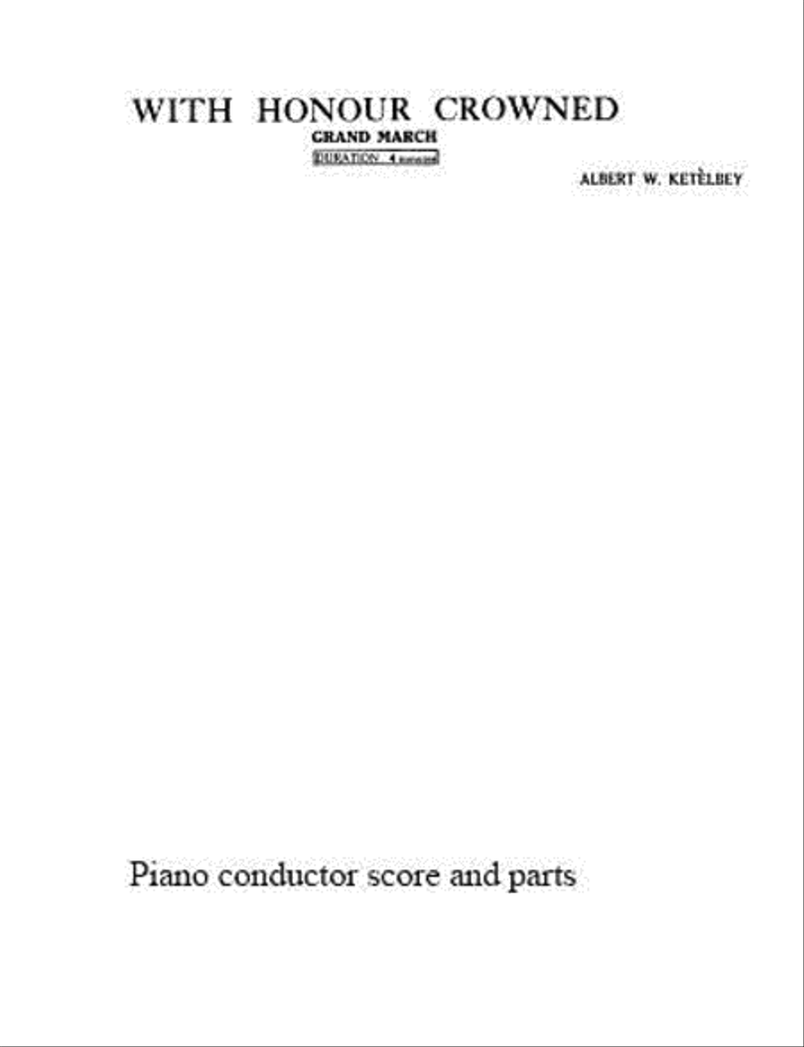 With Honour Crowned: Grand March Orchestra scores gallery preview page 1