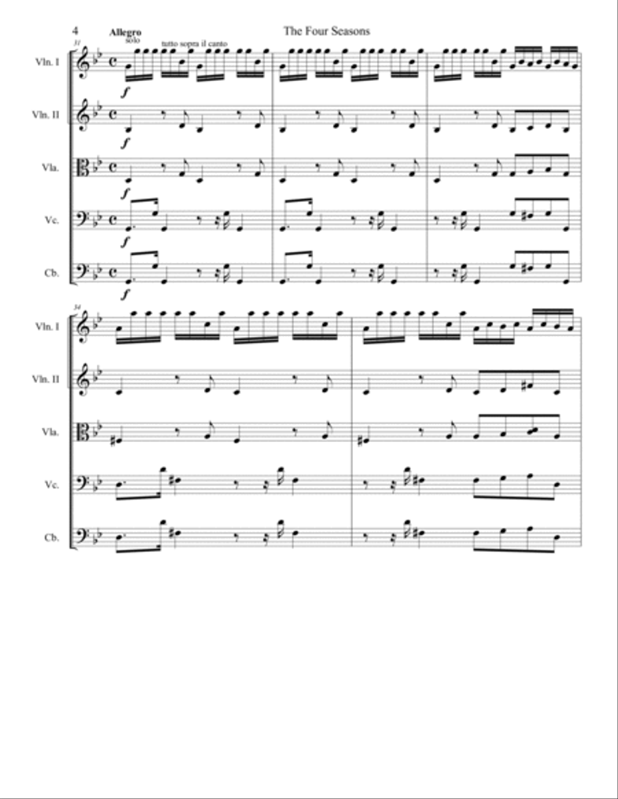 The Four Seasons: Summer Full Orchestra scores gallery preview page 4