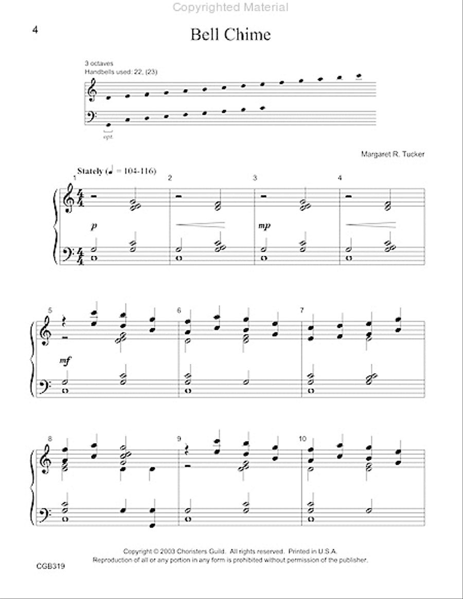 Processional and Bell Chime Handbell Choir scores gallery preview page 2