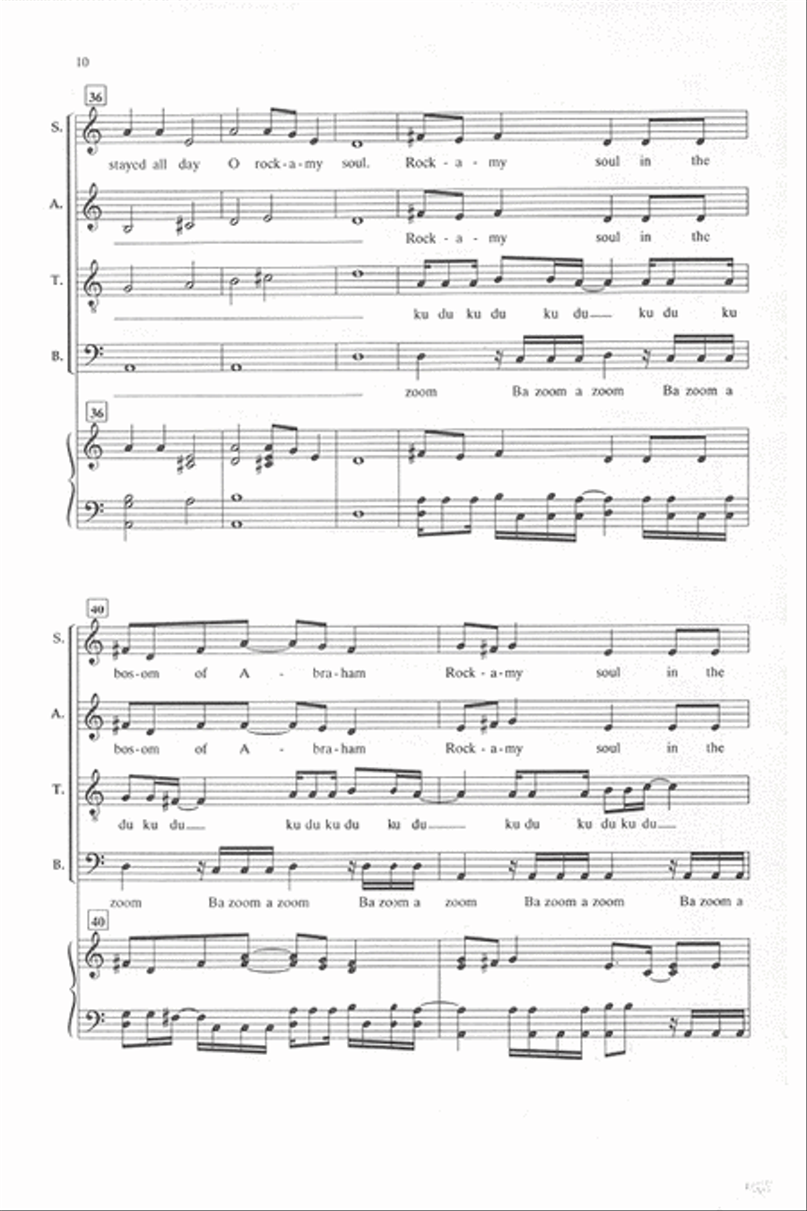 Rock-A-My Soul in the Bosom of Abraham 4-Part scores gallery preview page 9