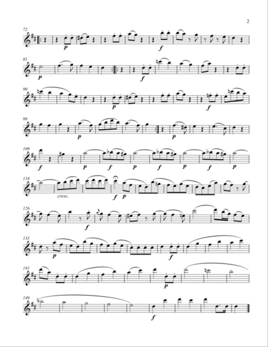 Rondo from Divertimento No. 2, KV 439b for string trio (vln 1, vln 2, vla) String Trio scores gallery preview page 5