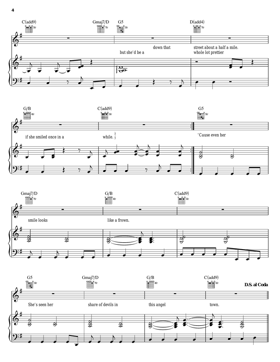 Lullaby Piano, Vocal, Guitar scores gallery preview page 4