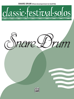 Book cover for Classic Festival Solos (Snare Drum), Volume 1