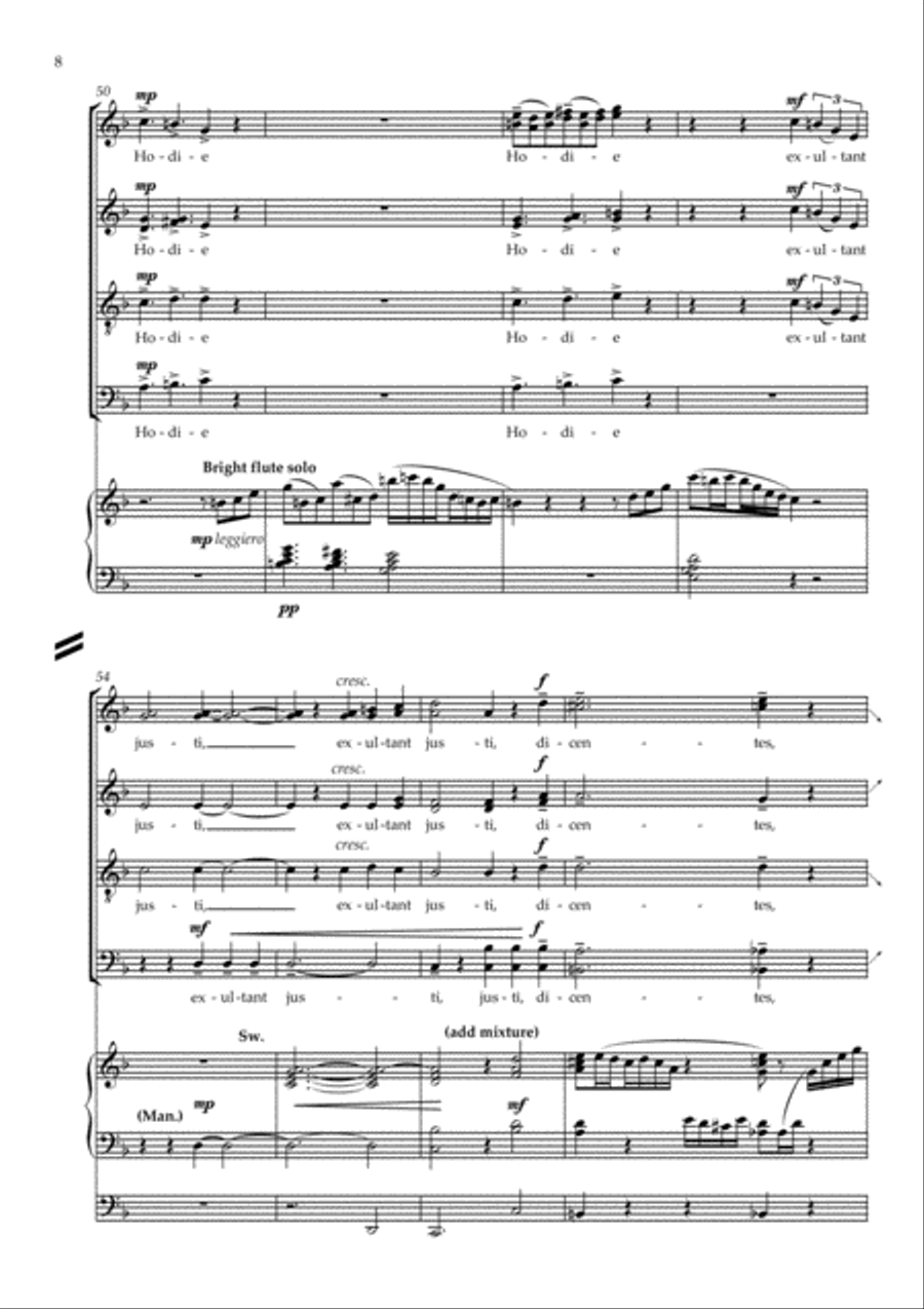 Hodie! Hodie! 4-Part scores gallery preview page 3