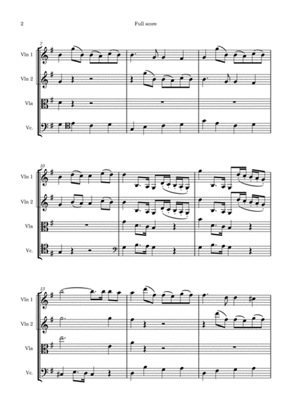Handel - Concerto Grosso Op.6 No. 1 for String Quartet image number null