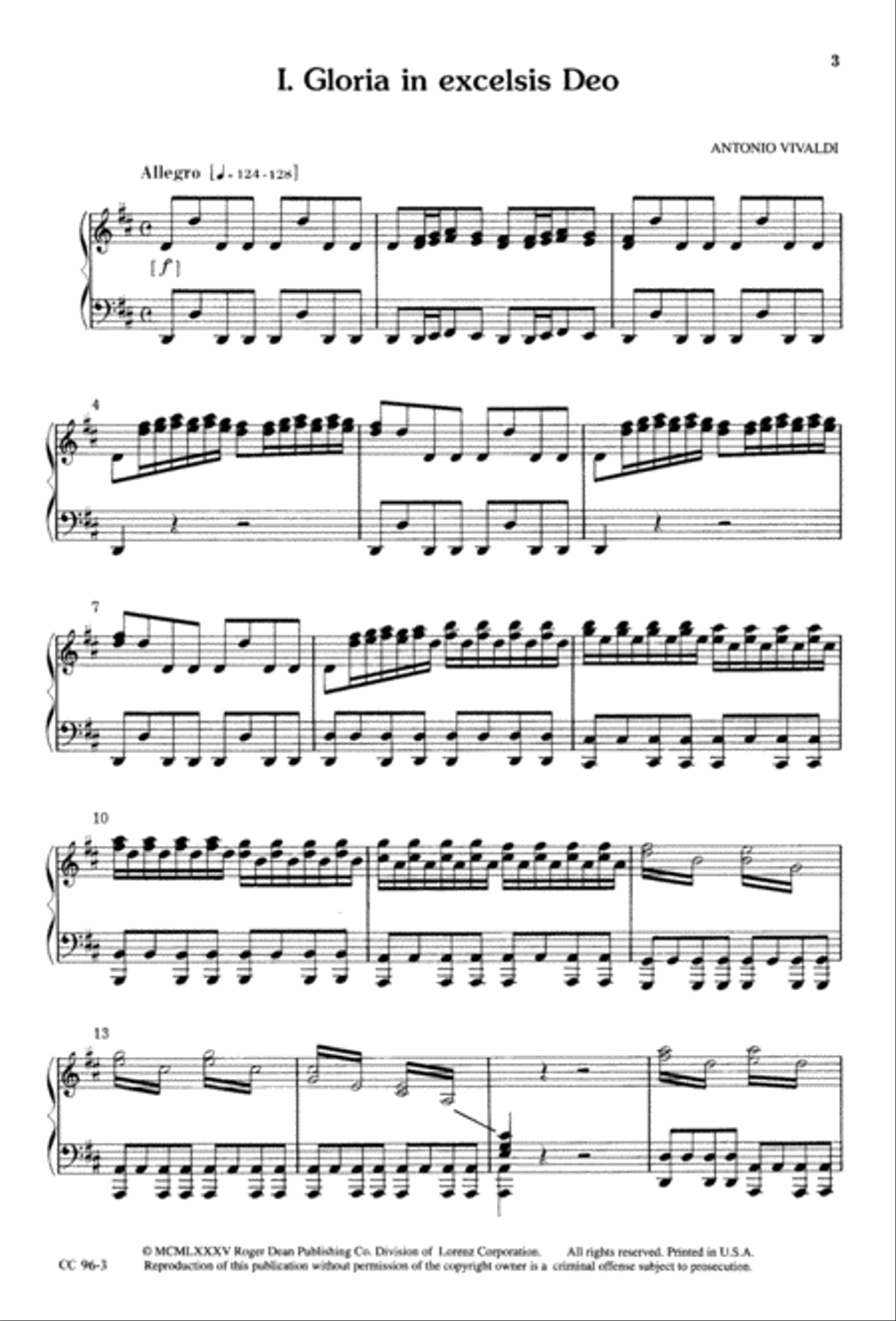 Gloria Gloria 4-Part scores gallery preview page 4