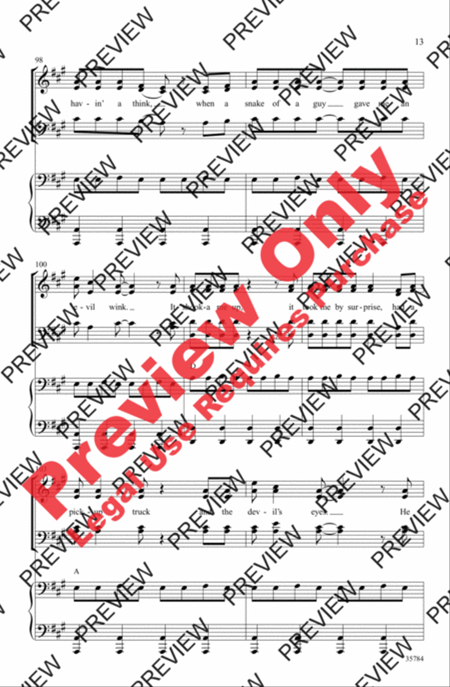 The Time Warp (from The Rocky Horror Picture Show) 4-Part scores gallery preview page 13