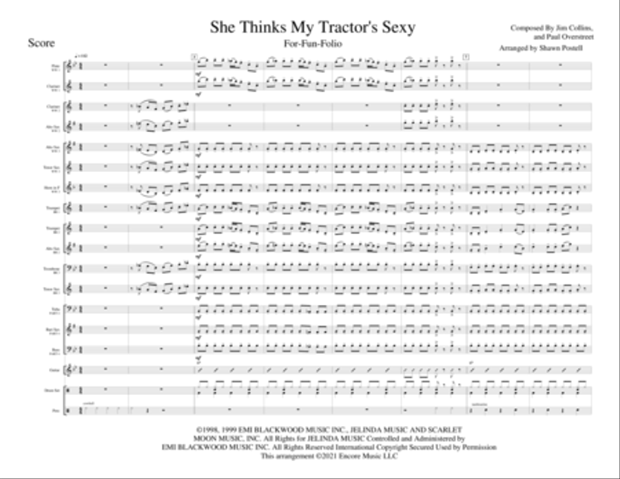 She Thinks My Tractor's Sexy Small Ensemble scores gallery preview page 2