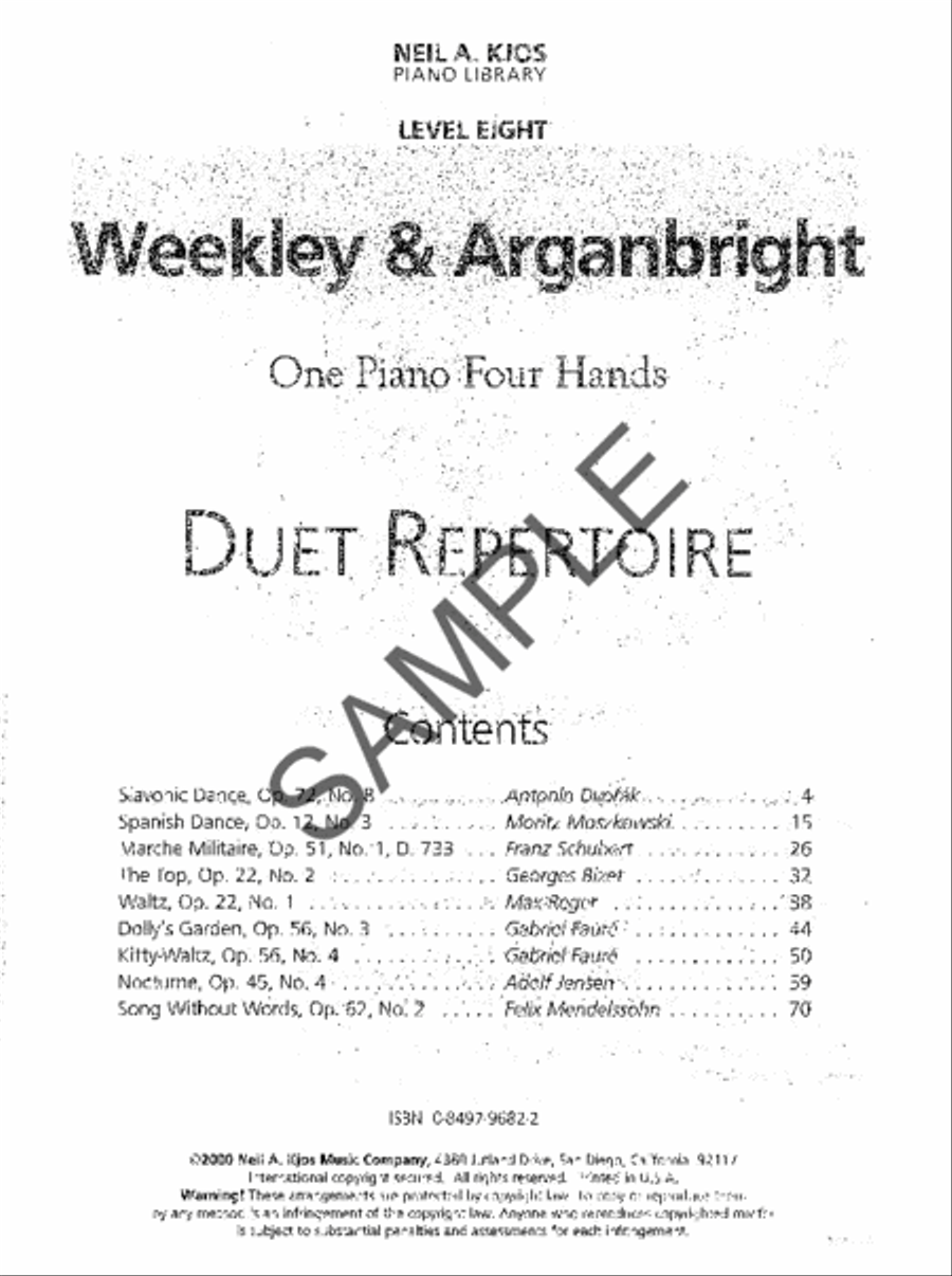 Duet Repertoire - Level 8 Piano Method scores gallery preview page 2