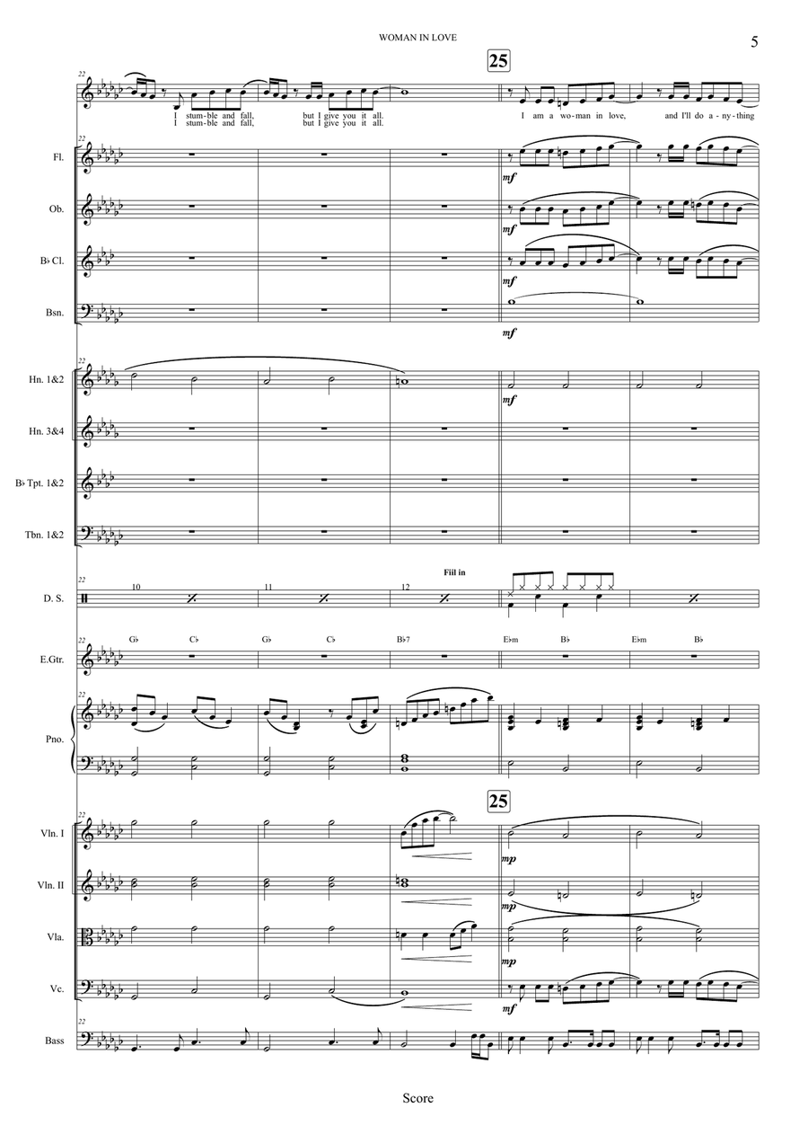 Woman In Love Full Orchestra scores gallery preview page 5