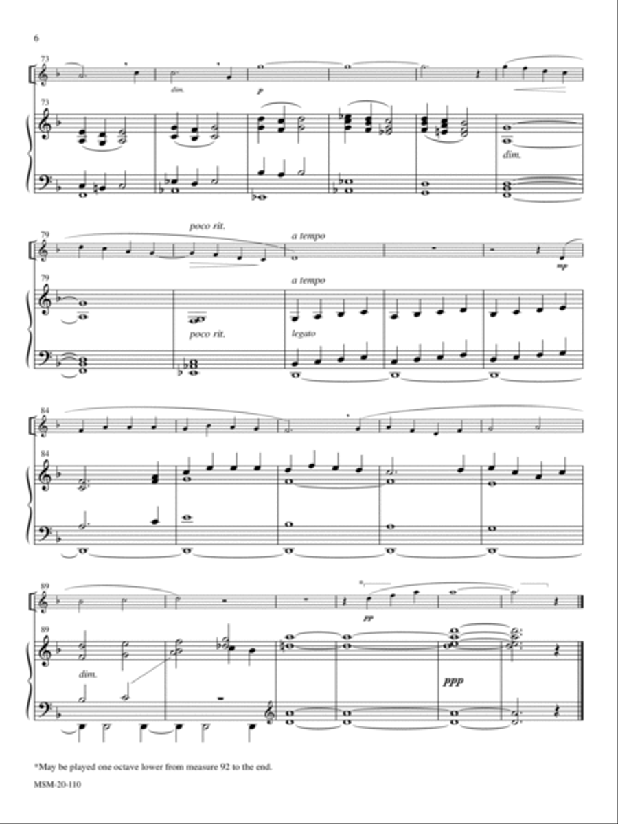 Advent & Christmas: Two Preludes for Solo Instrument and Organ Clarinet scores gallery preview page 5