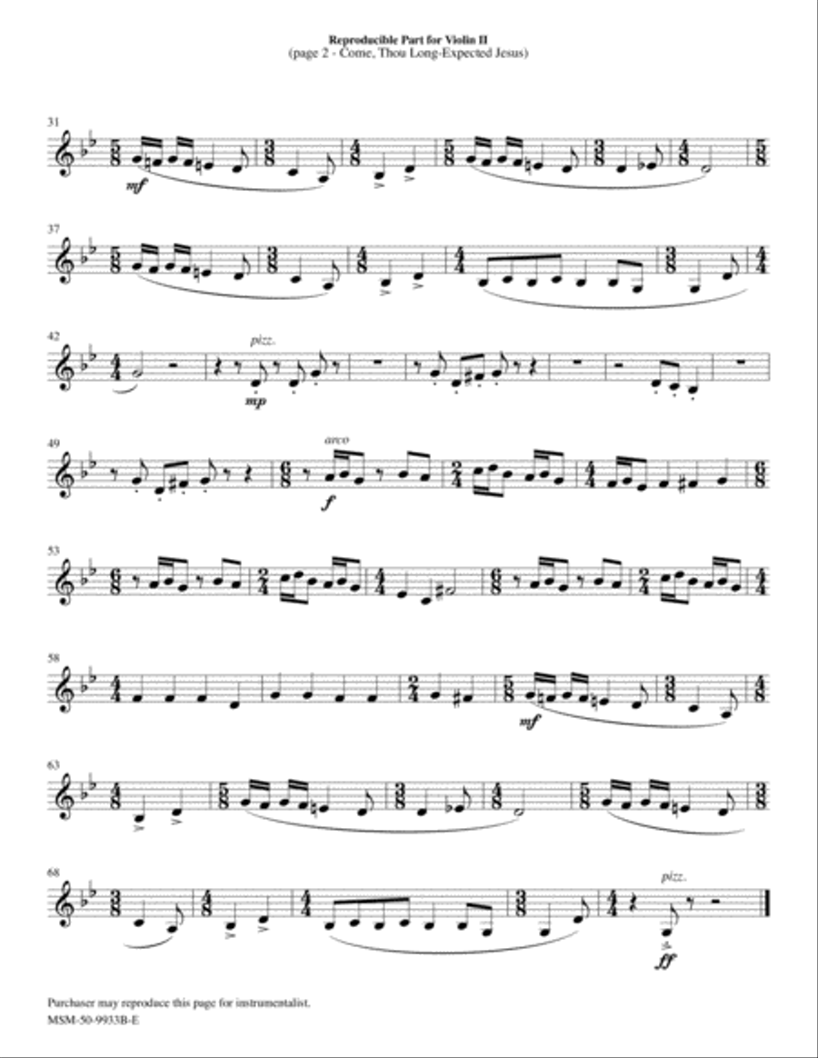 Come, Thou Long-Expected Jesus Choir scores gallery preview page 4