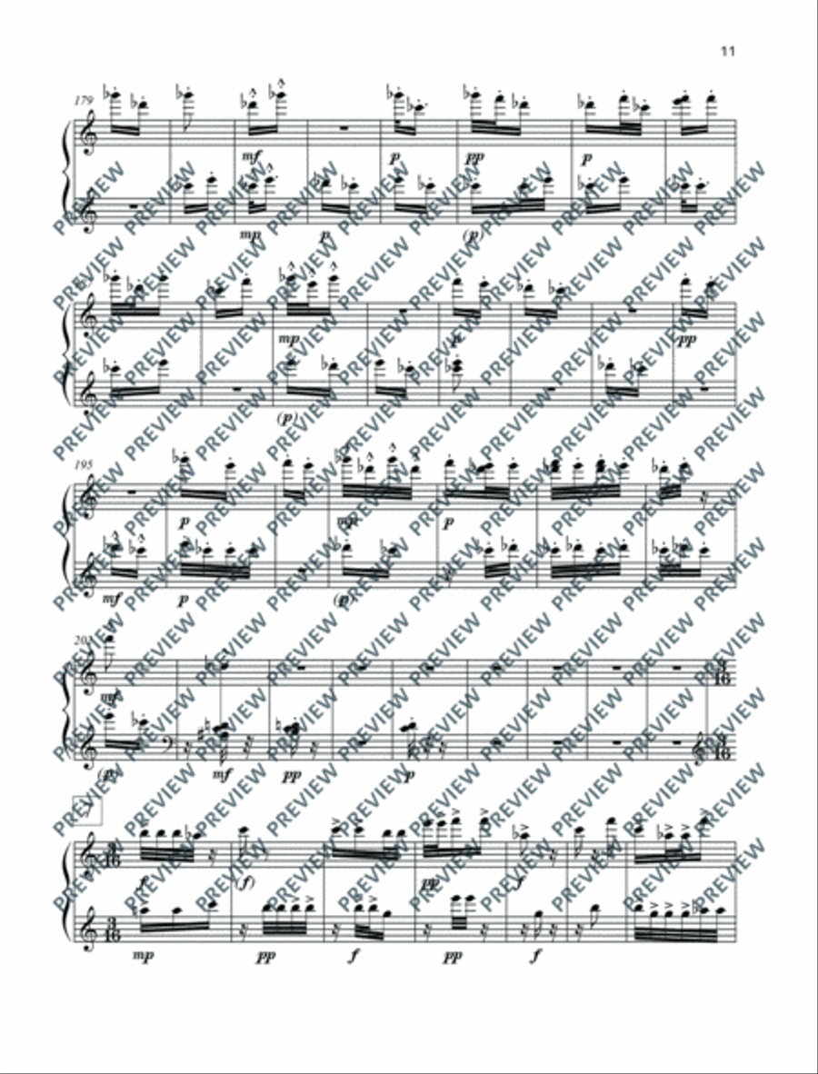 Posuo Pishon Piano Solo scores gallery preview page 12