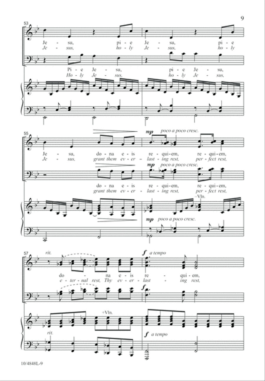 Pie Jesu Pie Jesu 4-Part scores gallery preview page 9