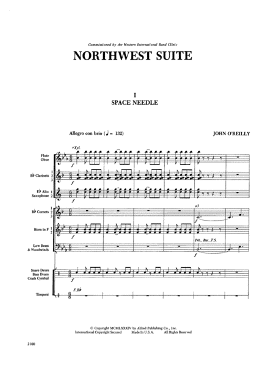 Northwest Suite: Score Northwest Suite: Score Concert Band scores gallery preview page 2