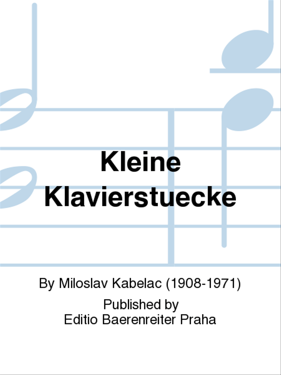 Kleine Klavierstücke Piano Solo scores gallery preview page 1