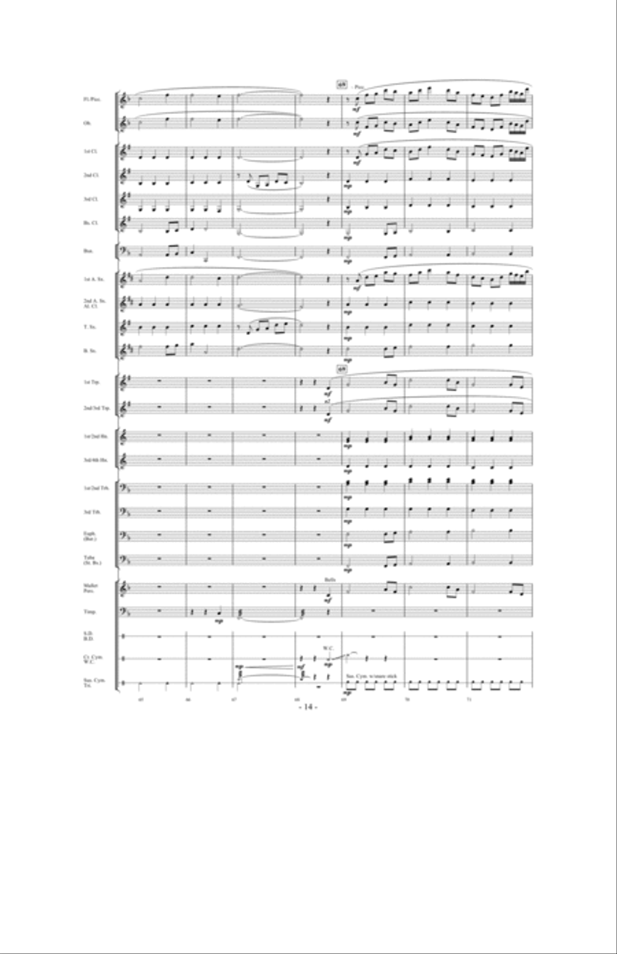 Canticle of the Saints Concert Band scores gallery preview page 13