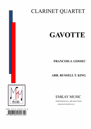 Book cover for GAVOTTE – CLARINET QUARTET