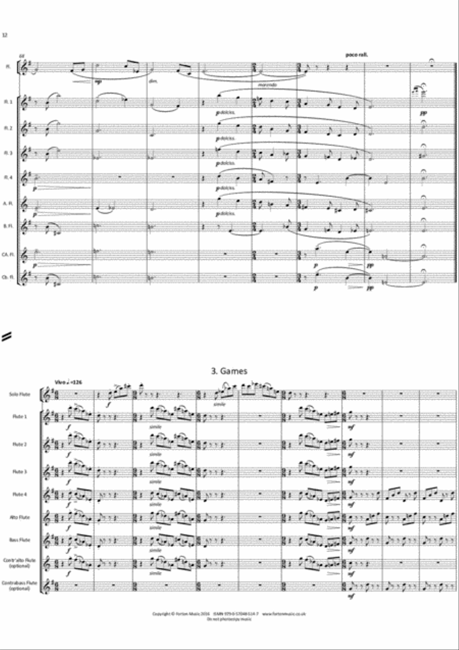 Summer Music Summer Music Flute Quartet scores gallery preview page 4
