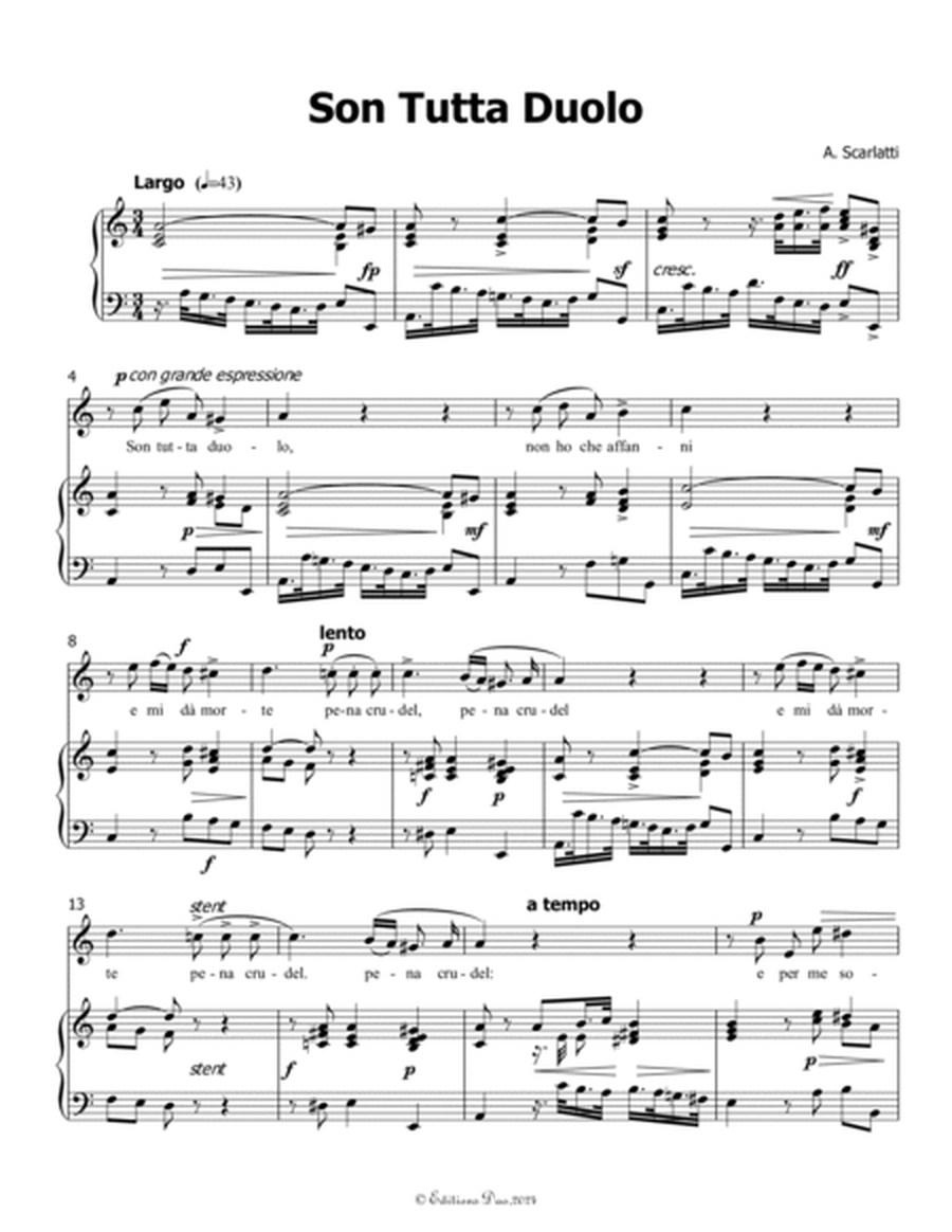 Son Tutta Duolo, by A. Scarlatti, in a minor