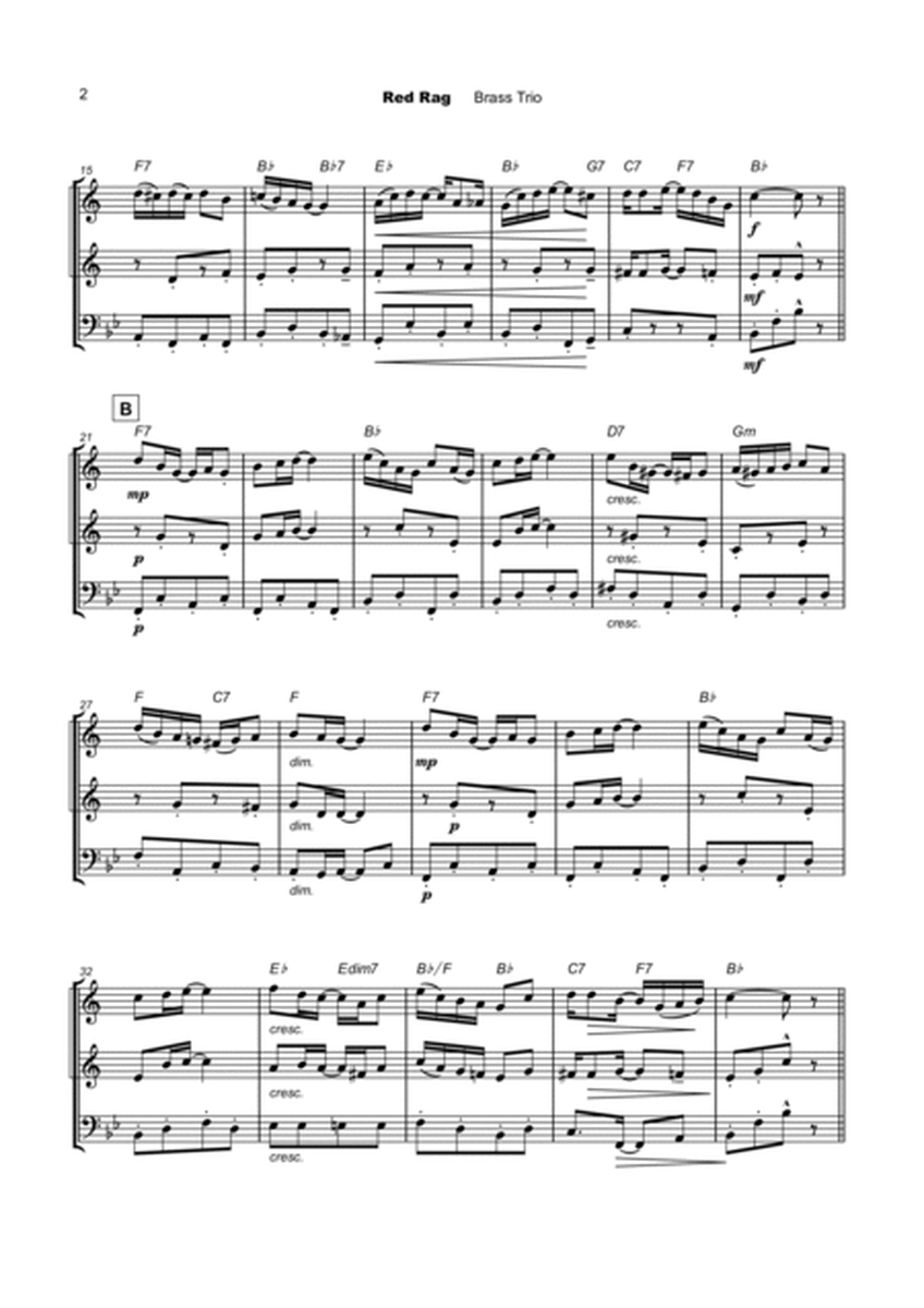 Red Rag, a Ragtime piece for Brass Trio
